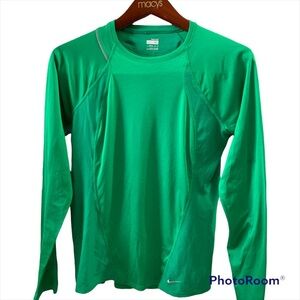 Nike Dri fit Long sleeves shirt Green Size Medium
